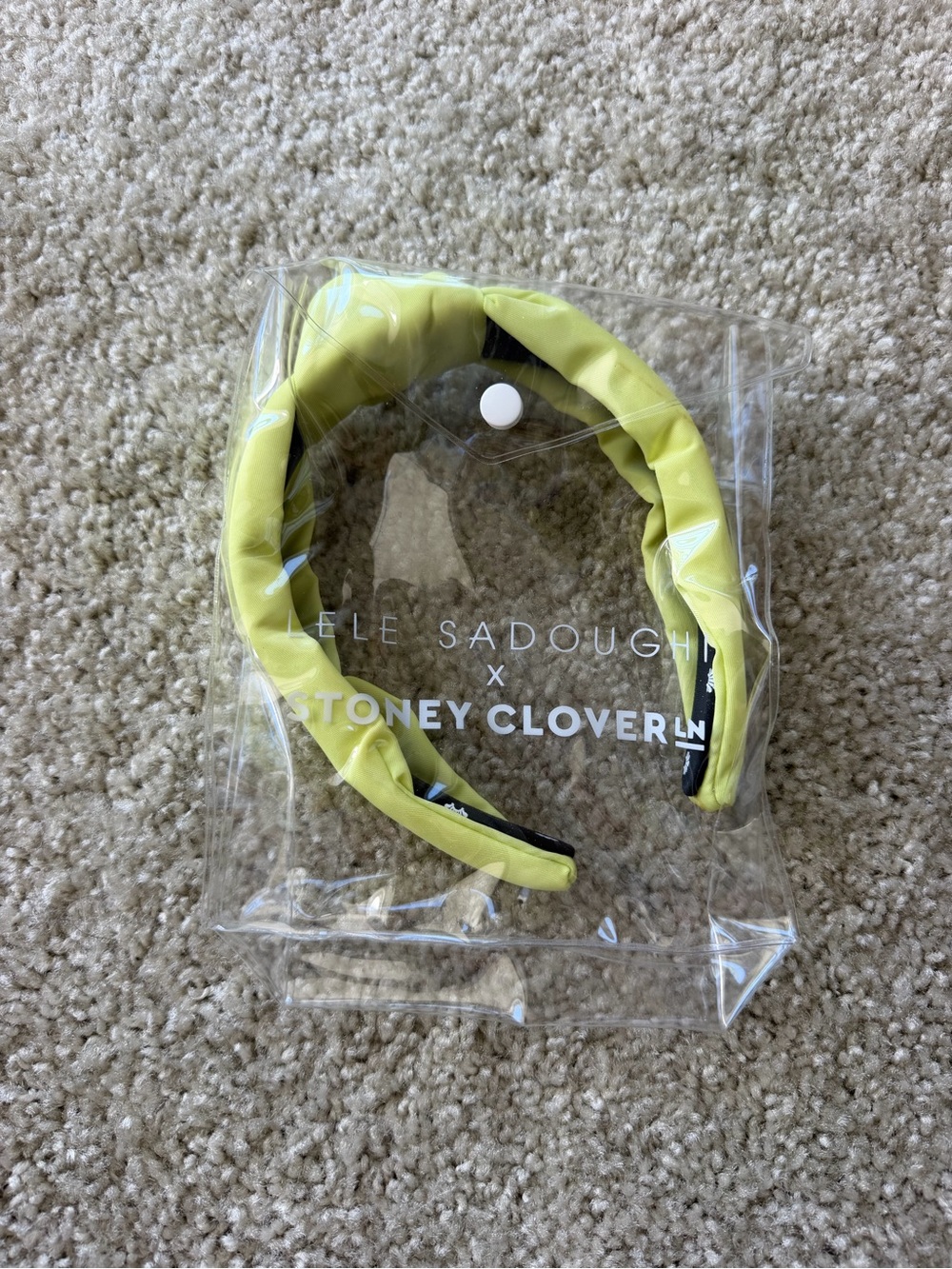 Bright Green Nylon Knot Headband Lele Sadoughi